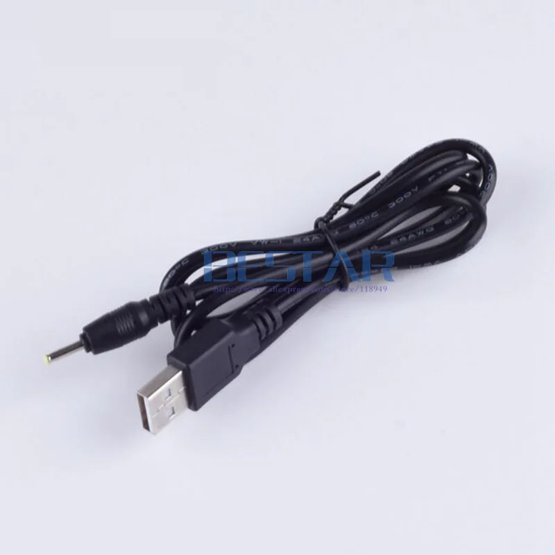 Black DC Power Plug Adapter USB A Convert To 2.5*0.7mm /DC2.5*0.7 2.5mm x 0.7mm 2.5x0.7 mm Jack charge charging power Cable 1M