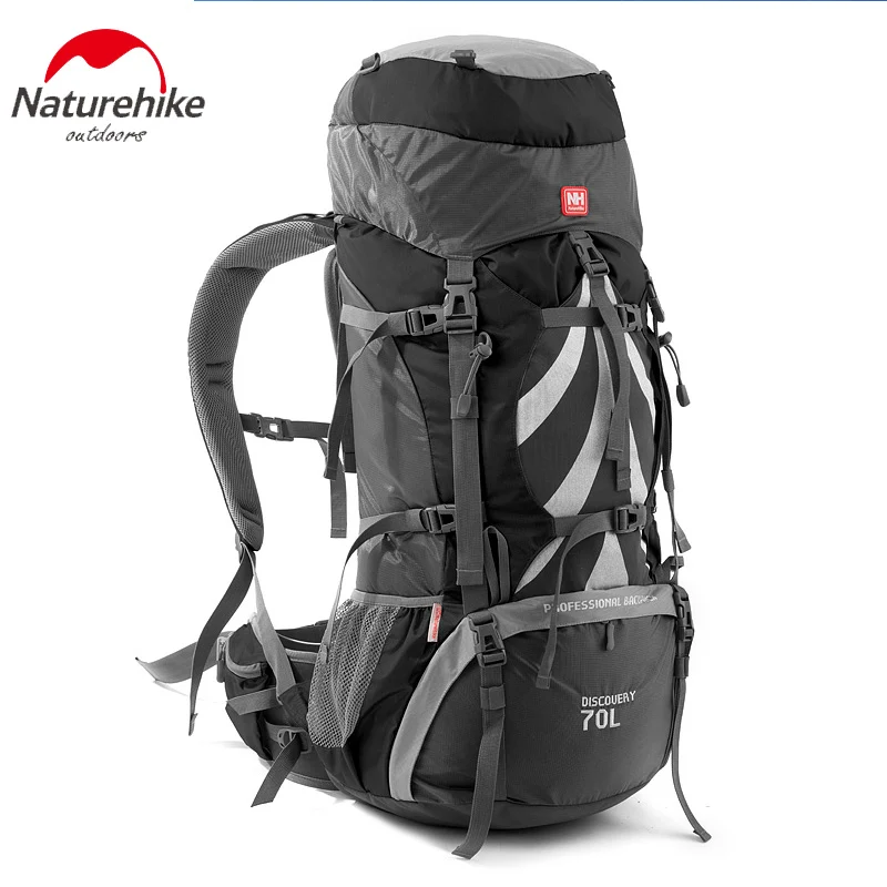 NatureHike 70L рюкзак с внутренней рамой, походный рюкзак для походов на открытом воздухе, походов, путешествий, кемпинга, альпинизма - Цвет: Black