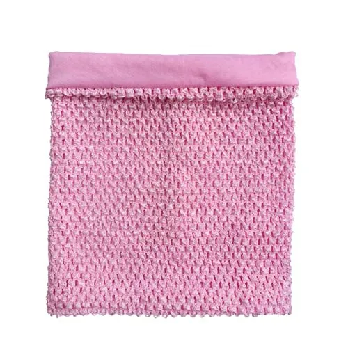 Вязаные крючком топы-пачки с подкладкой 9x10 дюймов, вязаные топы для платьев-пачек, 1 предмет - Цвет: Baby Pink Lined Tops