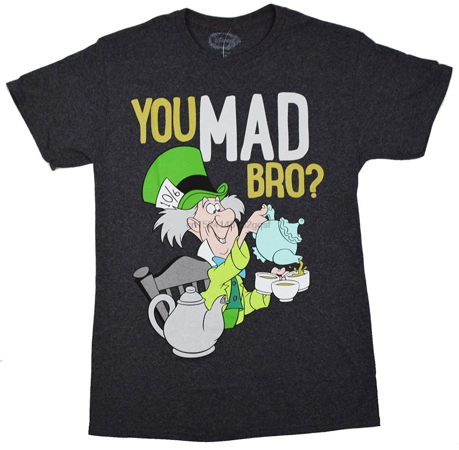 100% Alice In Wonderland Mad Hatter U Bro T Shirt | Мужская одежда