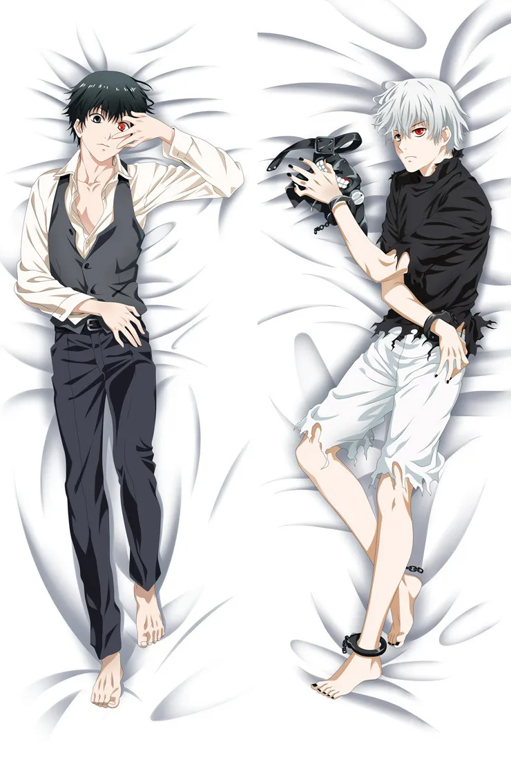 Japan Anime Tokyo Ghoul Ken Kaneki Hugging Body Pillow Case Cover T2