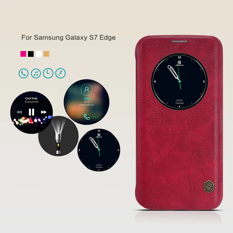 bilder für View Window flip pu-leder Für Samsung Galaxy S7 Rand 5,5 "Nillkin klassischen abdeckung fall für galaxy s7 rand fall Telefon Coque bilder für View Window flip pu-leder Für Samsung Galaxy S7 Rand 5,5 "Nillkin klassischen abdeckung fall für galaxy s7 rand fall Telefon Coque