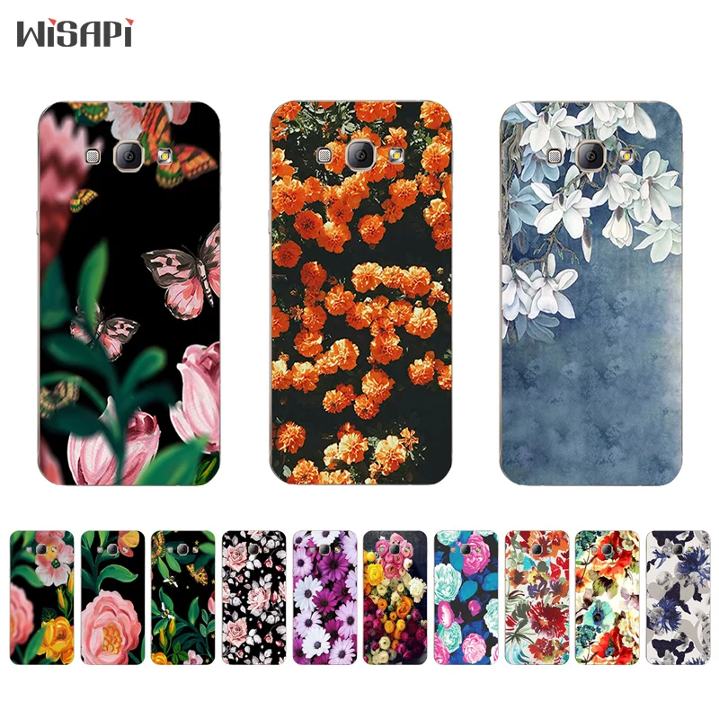 

for Samsung Galaxy A7 2015 TPU Phone Case for A3 A5 A8 2015 Shell Transparent for A300 A500 A700 A800 Retro Flowers Pattern