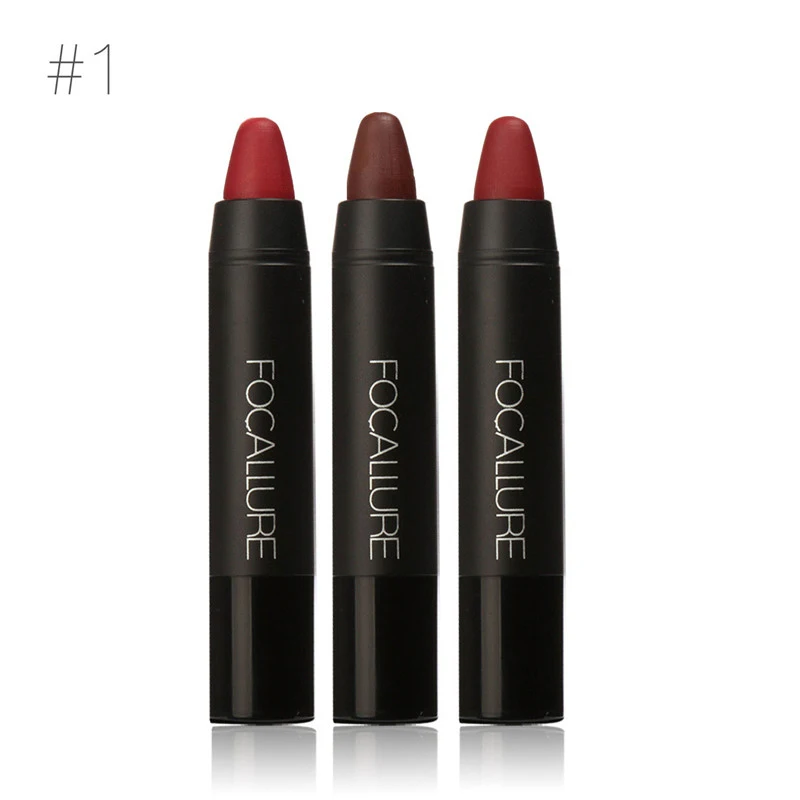 

3pc Pen Waterproof Makeup Beauty Focallure Matte Long Lasting Cosmetic Lipstick