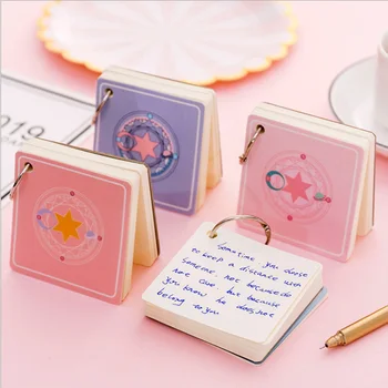 

Star magic array iron ring this small fresh ring buckle student word memory portable word book