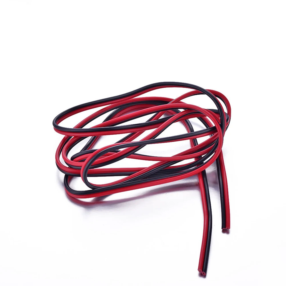 2 м двойной крюк вверх красный/черный 12 В DC AWG Автомобильная домашняя аудиоколонка провод токопроводящий кабель