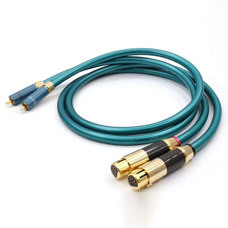 Free shipping pair Ortofon Hifi XLR Female to RCA Male Cable 5N Purity