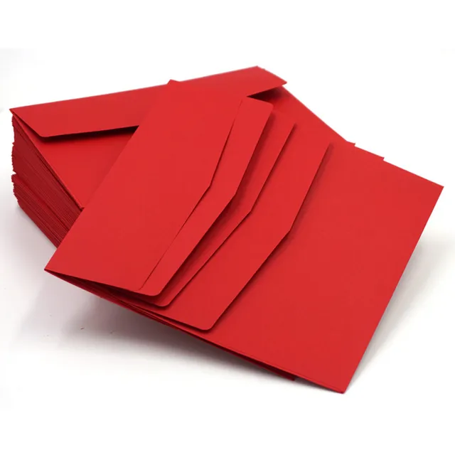 10pcs Red 195 135mm DIY Paper Business Envelope Gift