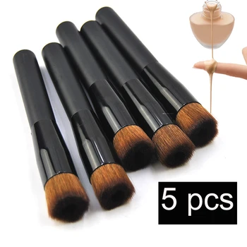 

5pcs/Lot Foundation brush Liquid BB Cream Concealer Brush Makeup Tools pincel de maquiagem Black Wholesale Makeup Brush Kits