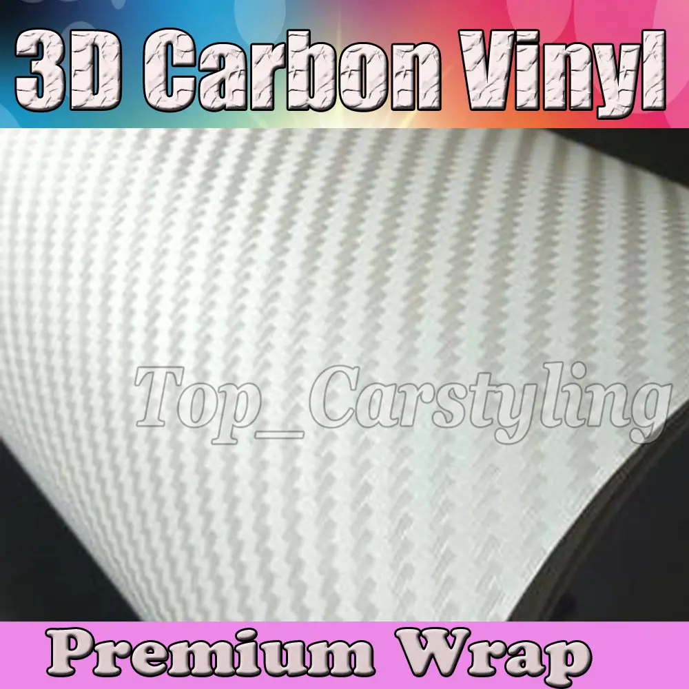 3D Fiber de carbone vinyle taille Multiple voiture feuille rouleau