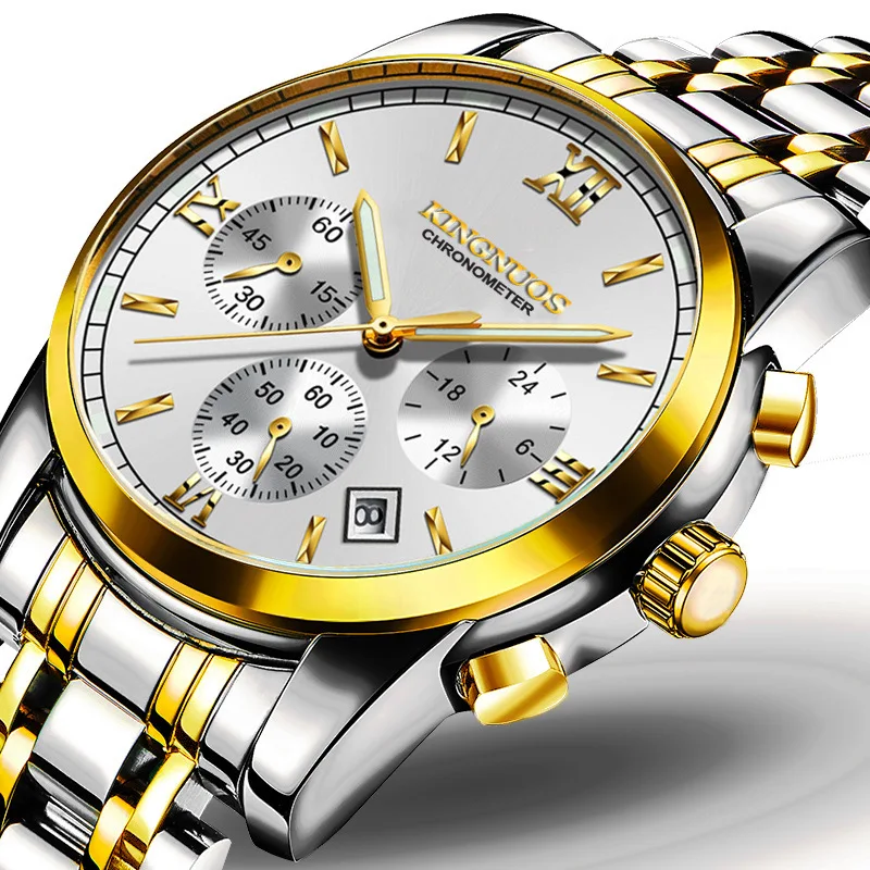 

Zegarki Meskie New Famous Brand Luxury Watch Men Casual Business Quartz Watches Stainless Steel Luminous Date Waterproof Watch