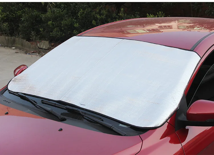 AliExpress,, автомобильный солнцезащитный козырек для окна, лобовое стекло, Солнцезащитный чехол, автомобильный блок, переднее окно, солнцезащитный козырек, 140*70 см, серебристый цвет