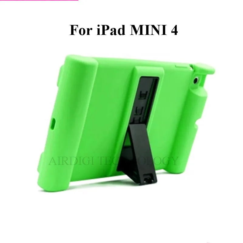 Для Apple Ipad Mini 4 7," защитный противоударный мягкий силиконовый чехол с держателем для рук для дома, детей, школьников, геймеров - Цвет: With Kickstand