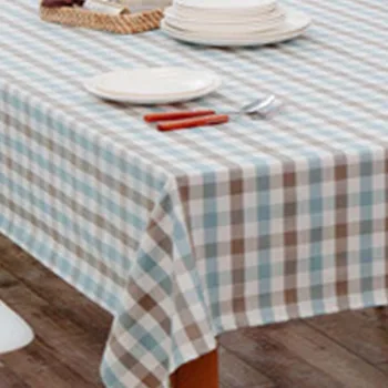 

BALLE Waterproof Table Covers Rectangular Polyester Plaid Fabric Tablecloth for Dining Table