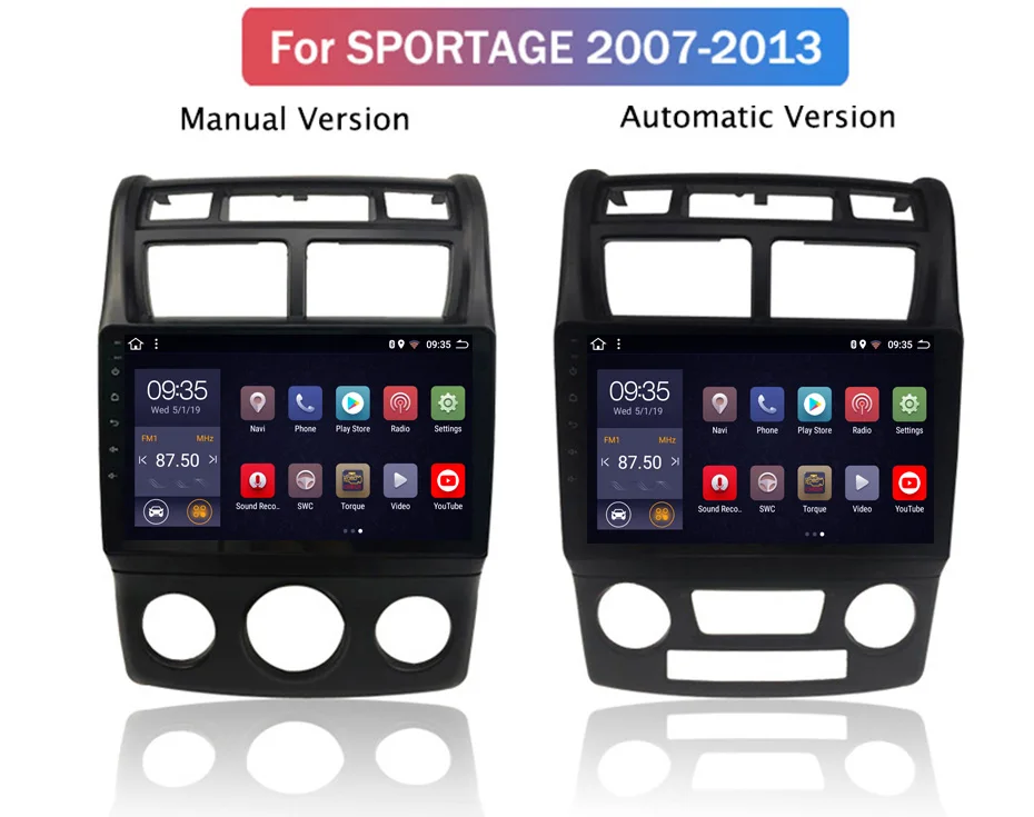 Discount 9 inch 2.5D IPS HD multi-touch screen Android8.1 2G RAM 32G ROM NAVI For KIA Sportage 2007-2013 with Bluetooth USB WIFI SWC 3