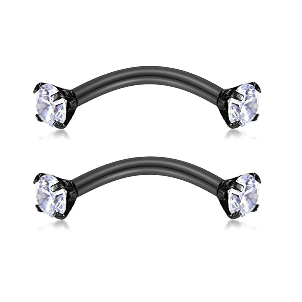 Серьги кольца JFORYOU 16G с фианитами украшение для пупки Daith Rook Conch ЦО пирсинга пупка Jewelry 3/8 &quot(10 мм)| |