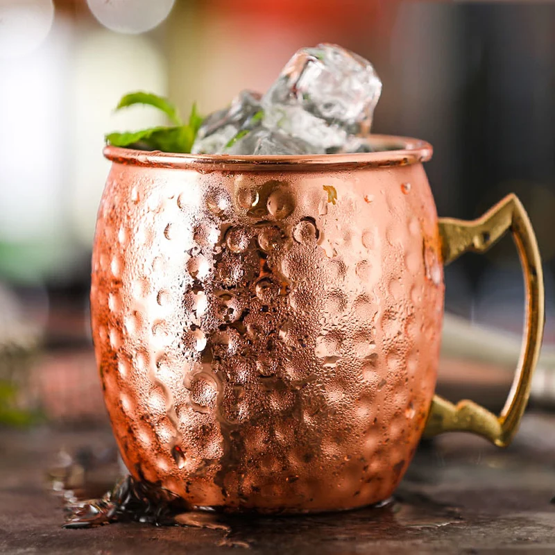 Details about   4 Pcs 330 ml Solid Copper Moscow Mule Drinking Mug Cocktails Tea Beer Cup 
