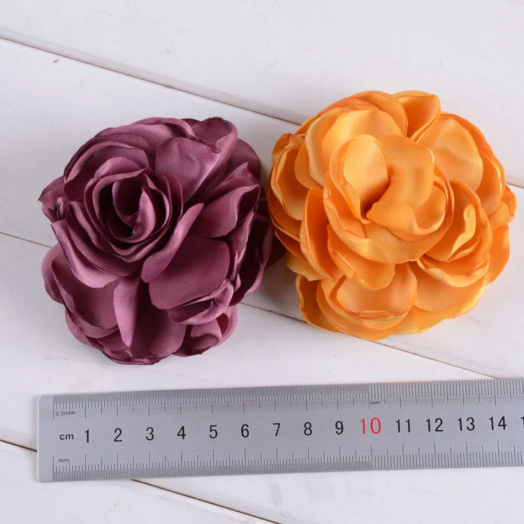 

100pcs/lot Artificial Rose Flowers For Baby Girls Headwear Rosette Burning Flowers for Diy Kids Girls Hair Accessory