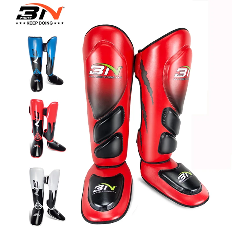

BNPRO Martial Arts Thicker Boxing Shin Guards KickBoxing EVA Full Protection Muay Thai Sanda Kick Leg Warmers Shin Pads