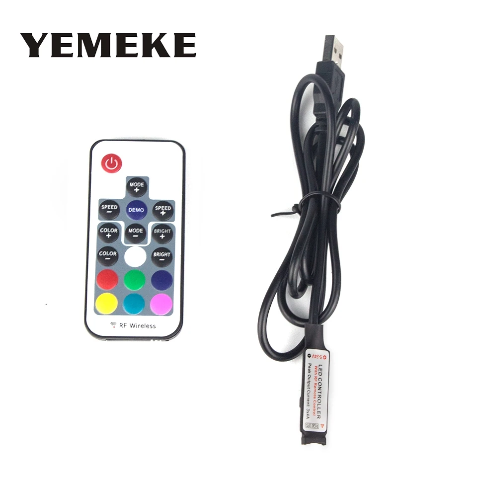 DC5V USB RGB LED Controller 17key Mini 3key USB Interface Wireless