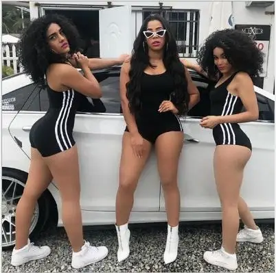 

2019 African apparel hot style sleeveless vest hot pants sport jumpsuit