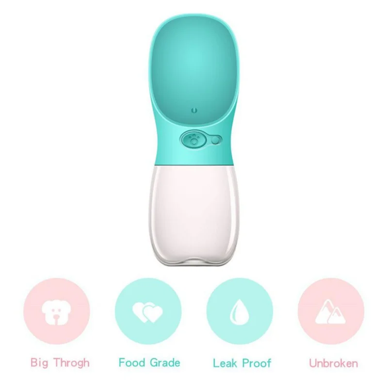 

350ML Water Feeder Pets Dogs Portable Travel Feeding Water Bottle Small Size Leakproof Outdoor Dog Pets Drinking Water Bottle AB