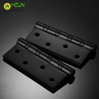 

1 pc Stainless Steel Black hinges for Door High Quality Mute Bearing Flat Hinges 4 Inch