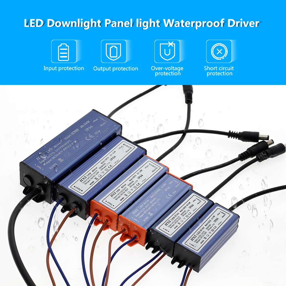 Светодиодный драйвер IP66 водонепроницаемый 6 Вт 10 Вт 20 Вт 28 Вт 42 Вт 54 Вт световые трансформаторы AC85V-265V источник питания