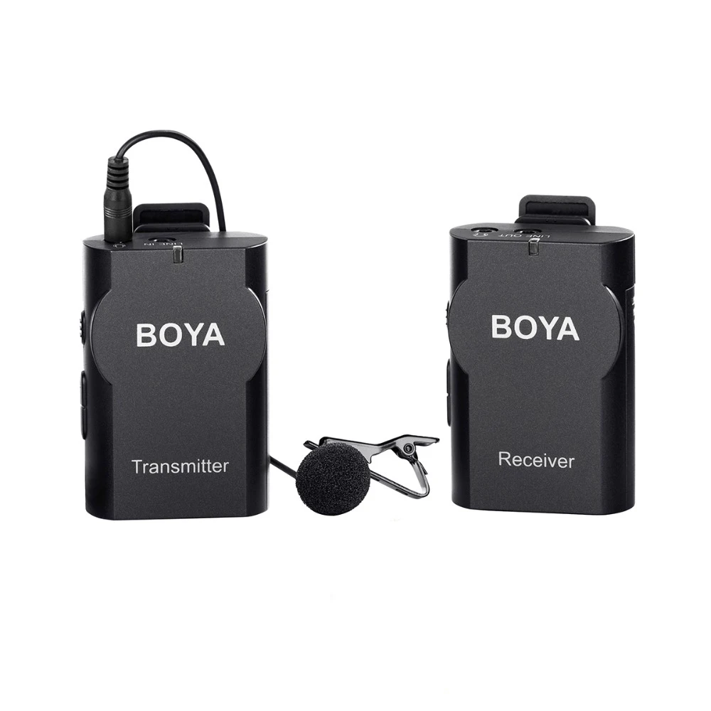 

BOYA BY-WM4 Wireless Lavalier Microphone System Lapel for Smartphone,Canon Sony Camera Tablet Camcorder Video