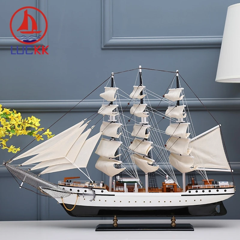 

LUCKK 80CM DIY DANMARK Assembling Building Kits Wooden Model Ships Exquisite Home Interior Decoration Crafts Sailboat Toys Gift