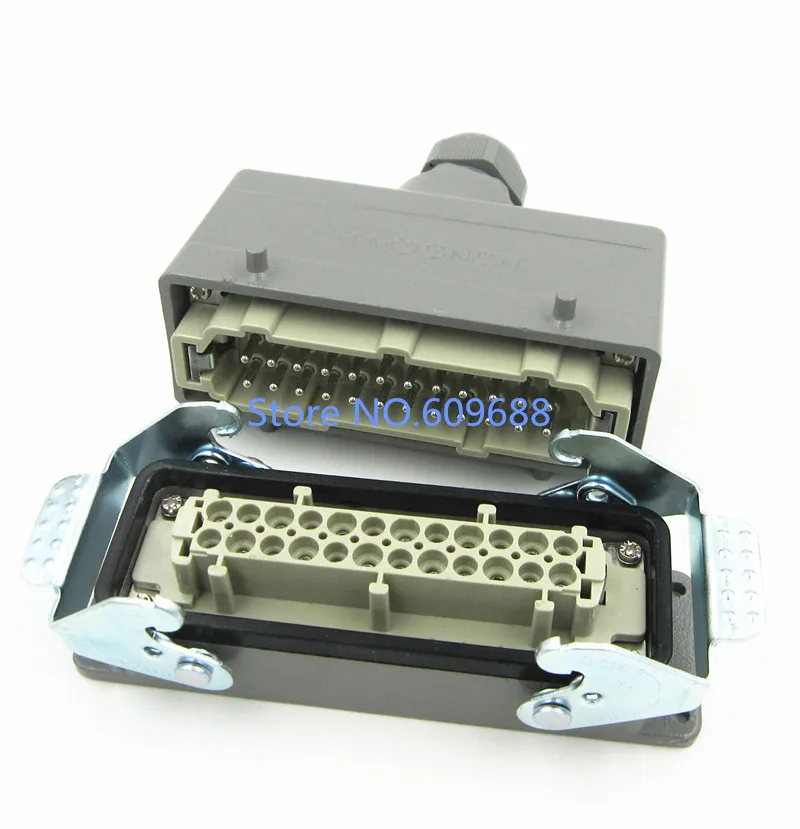 

Aviation plug,Heavy Duty connector,Socket Plug Rectangle HDC-HE-024-2 24pins 16A