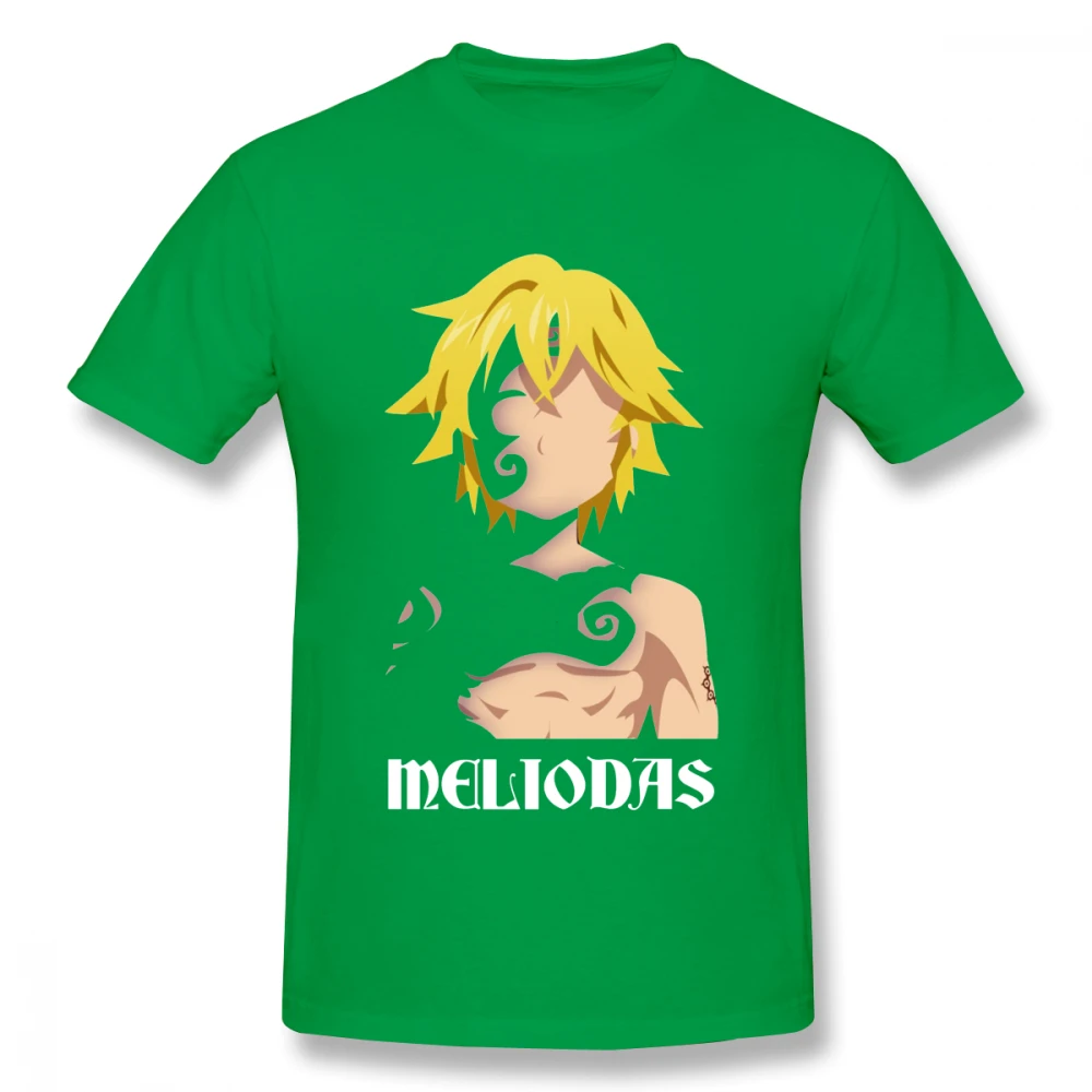 Nanatsu No Taizai Meliodas, футболка плюс размер, футболки Seven Deadly Sins, повседневный Топ, красивый дизайн с короткими рукавами - Цвет: Зеленый