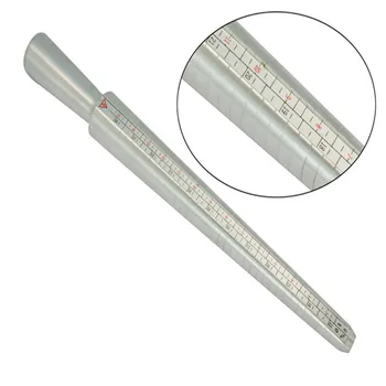 

Pandahall 1PC Ring Mandrel Sizer Metal Mandrel, Finger Sizing Measuring Stick Metal Jewelry Sizer Tool, 10.50"x1" (Platinum)