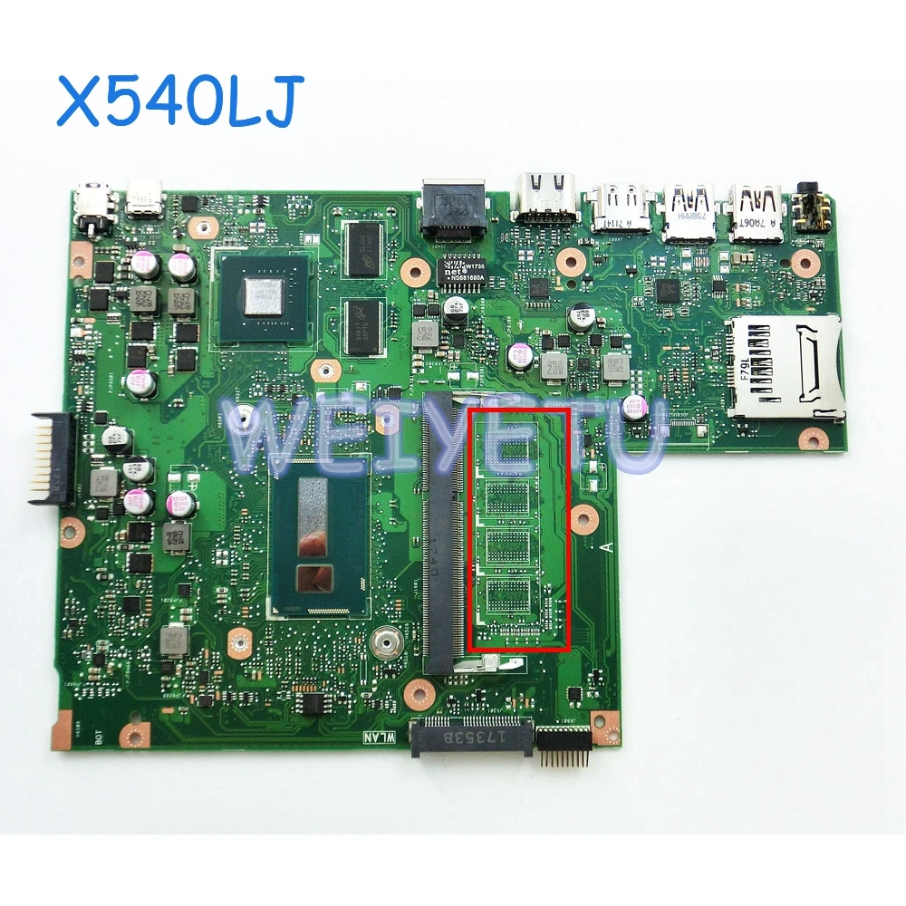 X540LJ with i3 4005 CPU PM Motherboard for asus X540L X540LJ laptop