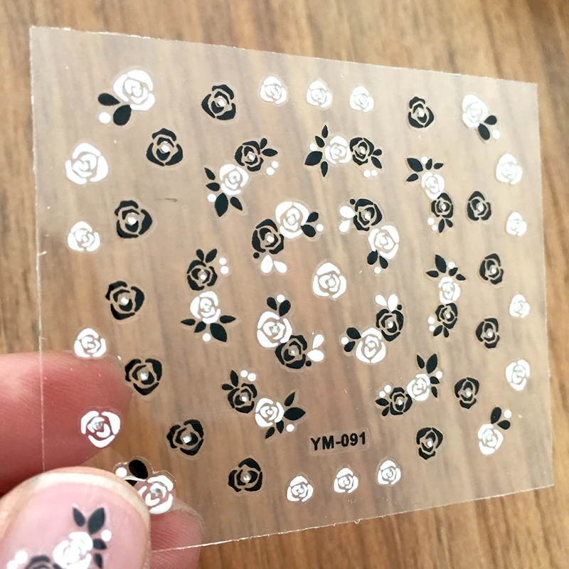 

30 Sheets 3D Nail Art Stickers Flowers Pattern 3D Nail Art Stickers Self-Adhesive Decal For DIY Nail Art Tools Nail Art Decals