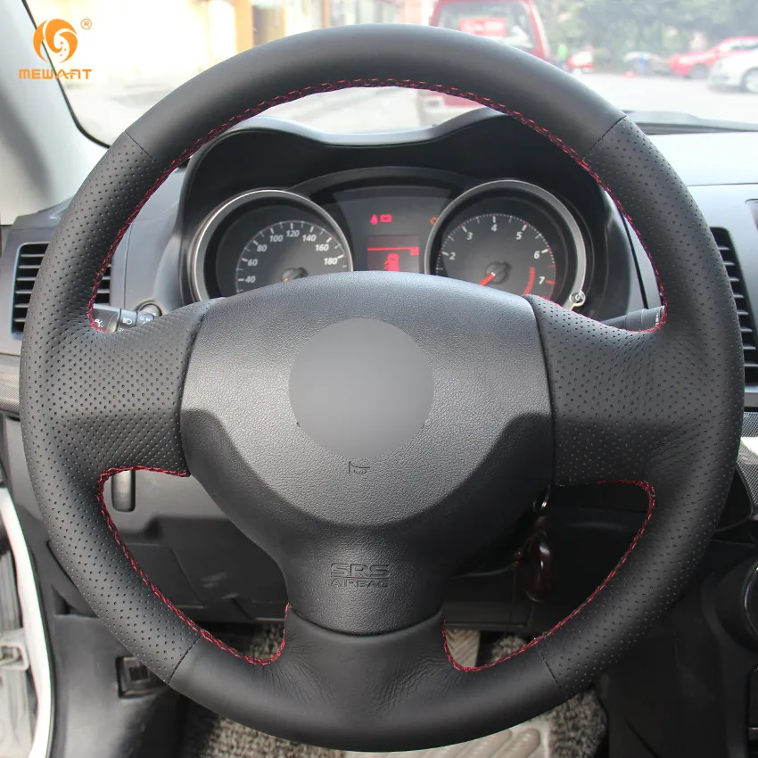 Оплетка рулевого колеса MEWANT из черной искусственной кожи для Mitsubishi Lancer EX 10 X Outlander