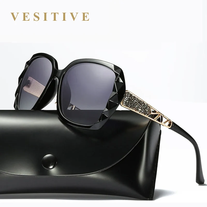 

Brand Design Polarized Luxury sunglasses women Ladies Elegant Big Sun Glasses Female Prismatic UV Eyewear oculos de sol feminino