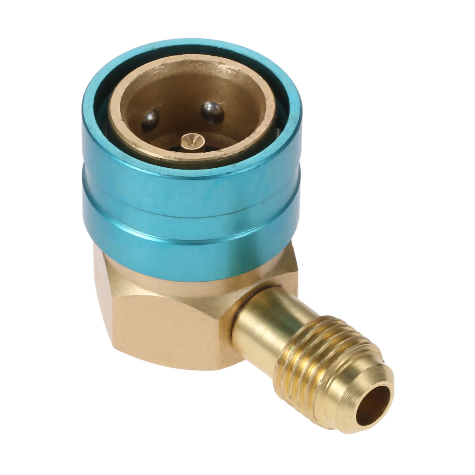 

1Pc R1234YF To R134a Low Side Quick Coupler Hose Adapters AC Charging Air-conditioning Fitting 14mm Female X 1/4" SAE Male Brass