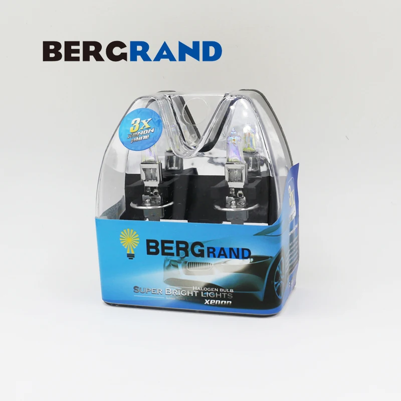 BERGRAND 1 пара H1 55W галогенная лампа Радужная Золотая 2900K фара Противотуманные фары