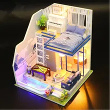 Рекламная акция! Новые M042 миниатюрный игра-головоломка своими руками модель кукольного домика деревянная мебель строительные игрушки, детские подарки на день рождения