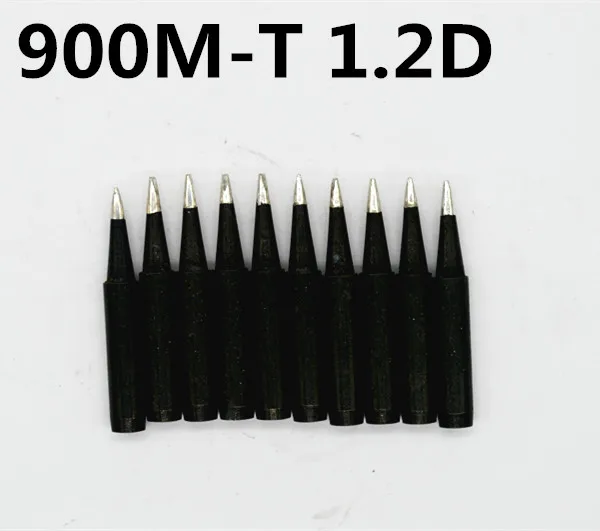 

FEORLO 10pcs Lead-free black steel soldering iron tips 900M-T-1.2D High precision for 888/888D soldering iron