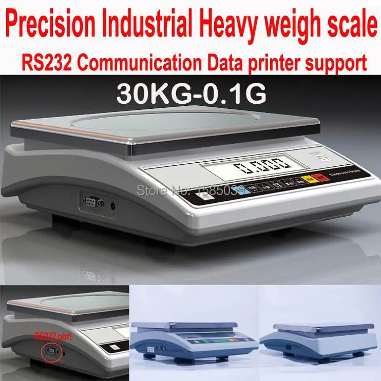 

Precision digital bench scale 30KG x 0.1g APTW419WA 30KG-0.1g RS232 data print industrial balance piece counting kitchen scale