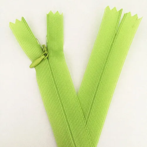 10 штук;#3 28-60 см(11/12/14/16/18/20/24 дюйма) нейлоновая Скрытая застёжка-пачка из мягкого фатина катушки для вшивания(если вам это необходимо, пожалуйста, выберите - Цвет: Травяно-зеленый