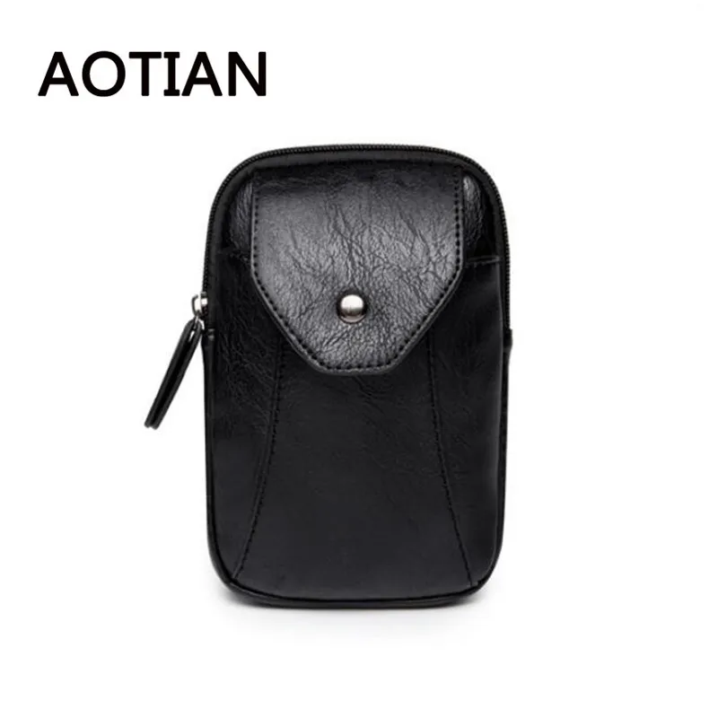 

2017 New Fashion Men PU Leather Fanny Pack Waist Bag Phone Coin Purse Money Belt Hip Belt Bags Heuptas High Quality Bum Bag