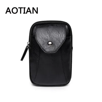 

2017 New Fashion Men PU Leather Fanny Pack Waist Bag Phone Coin Purse Money Belt Hip Belt Bags Heuptas High Quality Bum Bag