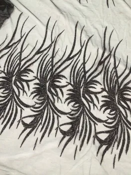 

hot sales glitter Latest SH-313 African tulle Laces Nigerian Lace Tulle Mesh Materials for fashion dress