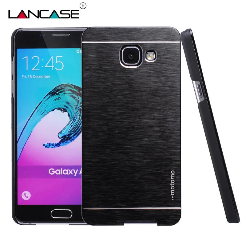 For Samsung Galaxy A5 2016 Case Motomo Luxury Aluminum Metal Brush Plastic Hard Case For Samsung A3 2016 A5 A7 Cover Phone Cases