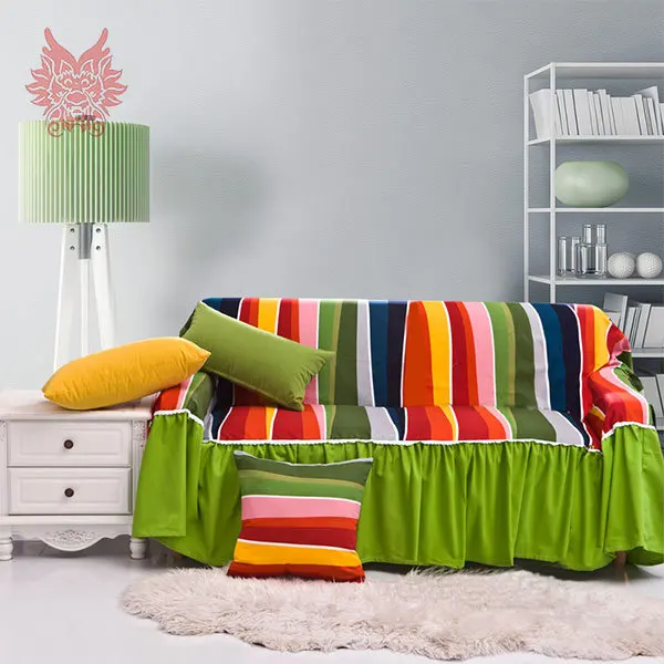 Free shipping Home textile Rainbow multi color print pure 100cotton