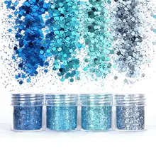Красочные градиентные блестки порошок блестящие массивные Блестки для изготовления ювелирных изделий из смолы