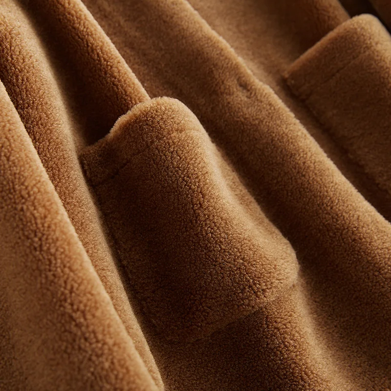 100% Wool Jacket Sheep Shearling Fur Winter Coat Women Clothes 2018 Real Fur Coat Korean Elegant PU Lining Casaco Feminino ZT809